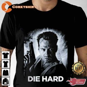 Die Hard Bruce Willis Retro 80’s Action Movie Gift For Fan T-Shirt
