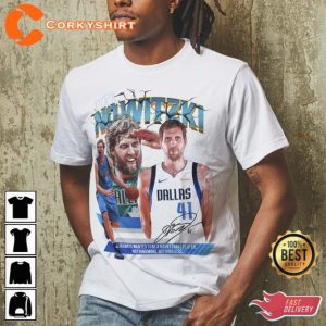 Dirk Nowitzki Dallas 90s Retro Vintage T-Shirt 2