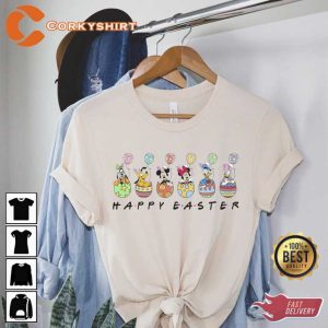 Disney Characters Happy Easter Shirt1