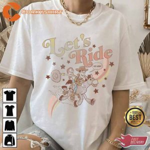 Disney Toy Story Jessie _ Woody Let_s Ride Gradient T-Shirt