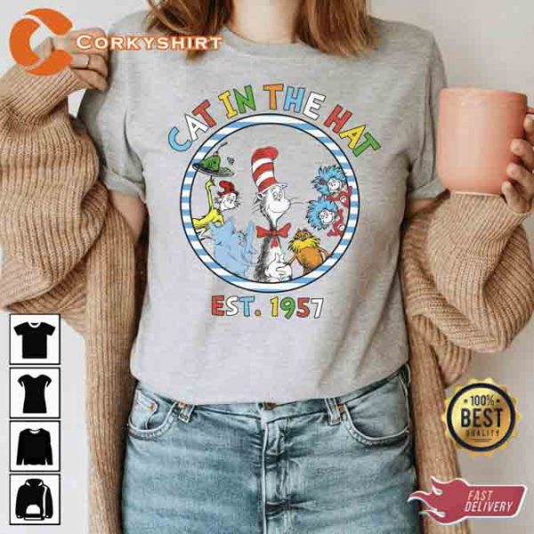 Dr Seuss Cat In The Hat EST. 1957 Shirt