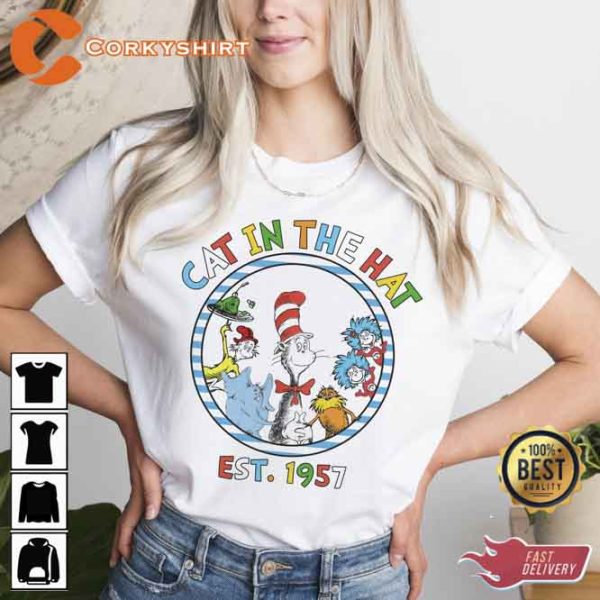 Dr Seuss Cat In The Hat EST. 1957 Shirt