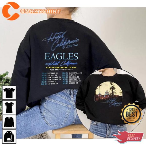 Eagles Hotel California 2023 Tour Shirt