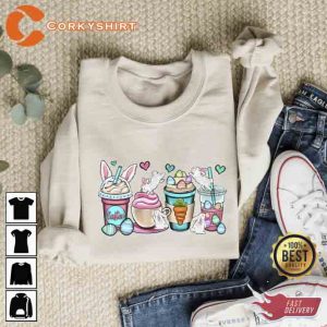 Easter Coffee Cups Sweatshirt1