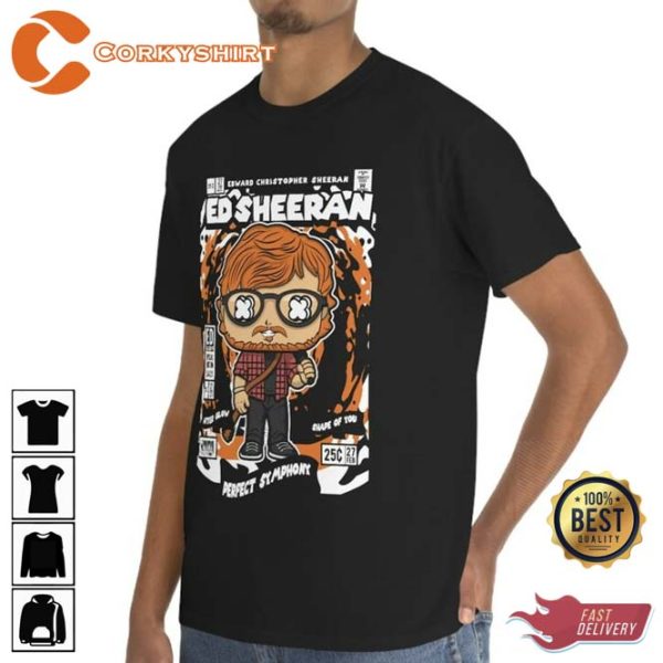 Ed Sheeran Comic Pop Black Unisex Crewneck Shirt