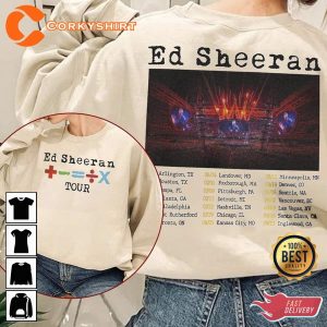Ed Sheeran Mathematics Tour 2023 Double Sides shirt