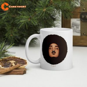 Empowered Afro Woman Ceramic Mug Gift for Fan Smalls Inspired Ceramic Mug