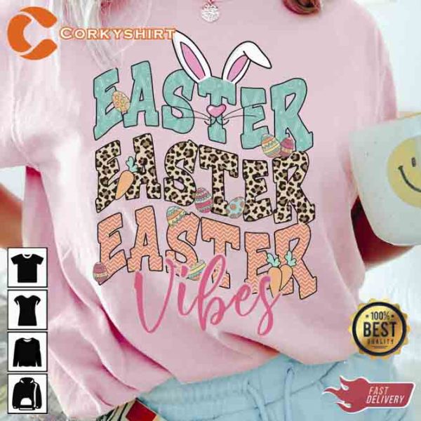 Floral Bunny Shirt Cute Easter Gift