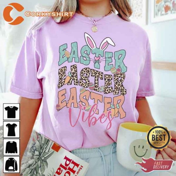 Floral Bunny Shirt Cute Easter Gift