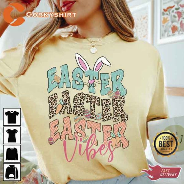 Floral Bunny Shirt Cute Easter Gift