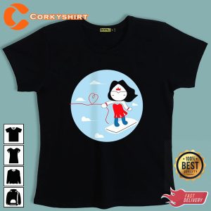 Flying String Couple Cute Happy Women Valentines Day Unisex T-shirt