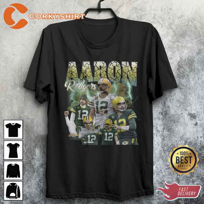 Aaron Rodgers Shirt, Football Bootleg Shirt, 90s Vintage Graphic Tee, Aaron  Rodgers Sweatshirt, Gift Idea For