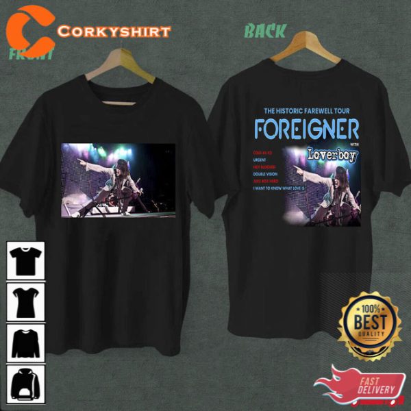 Foreigner The Historic Farewell Tour 2023 Concert T-Shirt