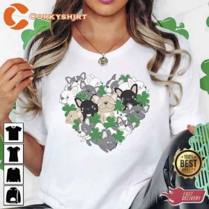 French Bulldog Heart St Patricks Day Shirt1