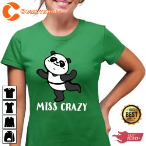 Funny Couple Panda Mr Lazy Miss Crazy Printed Unisex T-Shirt