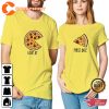 Funny Pizza Love Couple Valentines Love At First Bite Print T-Shirt
