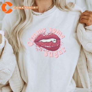 Gimme Some Sugar Lips Funny Happy Valentines Day Unisex T-Shirt