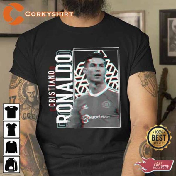 Glith Effect Cristiano Ronaldo Football T-Shirt