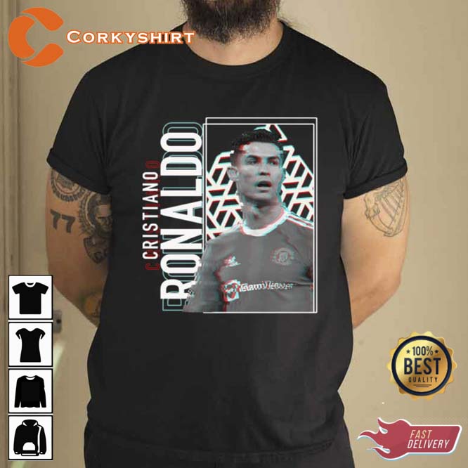 Glith Effect Cristiano Ronaldo Football T-Shirt2