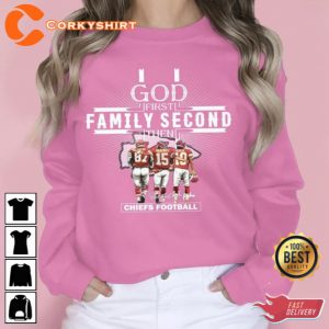 God Family Second Then KC Chiefs Football Shirt