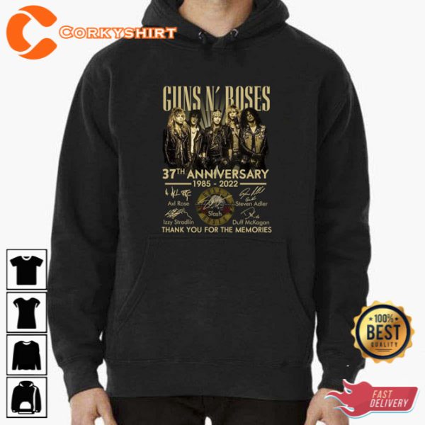 Guns N Roses 37th Anniversary Thank You For The Memories Unisex T-Shirt