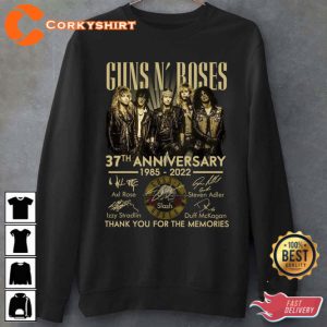 Guns N Roses 37th Anniversary Thank You For The Memories Unisex T-Shirt