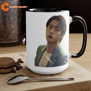 Handsome Jin art Two Tone BTS Coffee Mugs