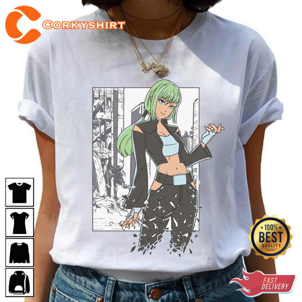 Harajuku Anime Girl Green Hair Girl Kawaii Anime T-Shirt