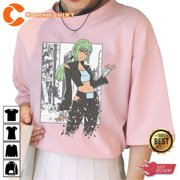 Harajuku Anime Girl Green Hair Girl Kawaii Anime T-Shirt