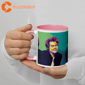 Harry Styles Colorful Graphic Design Ceramic Coffee Mug