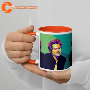 Harry Styles Colorful Graphic Design Ceramic Coffee Mug