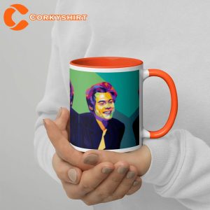 Harry Styles Colorful Graphic Design Ceramic Coffee Mug