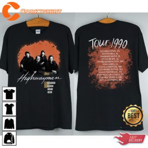 Highwaymen 1990 Tour Concert T-Shirt