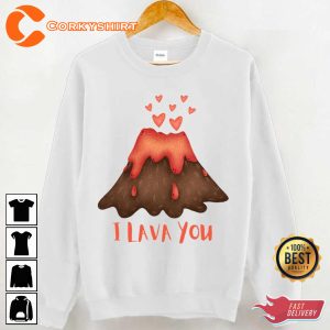 I Lava You Happy Women Valentines Day Gift for Her Him Unisex T-Shirt