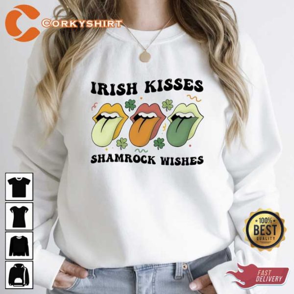 Irish Kisses Shamrock Wishes Sweatshirt