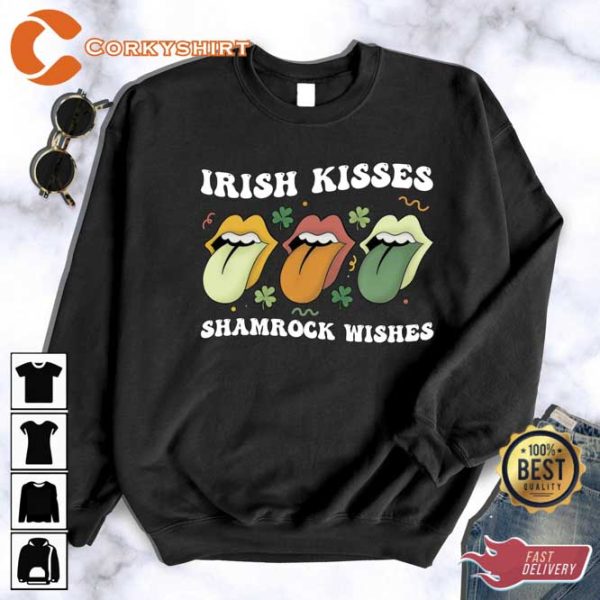 Irish Kisses Shamrock Wishes Sweatshirt