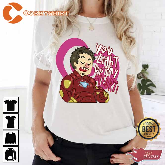 Ironman Valentine Tony Stark T-Shirt4