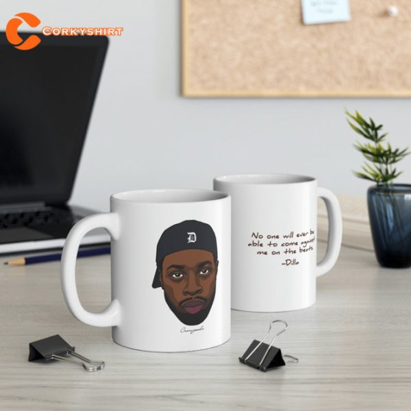 J Dilla Inspired Ceramic Mug Fan Gift Underground Hiphop