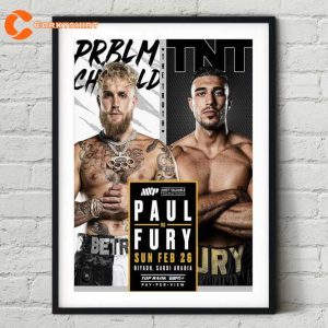 Jake Paul vs Tommy Fury February 2023 Boxing Fight Poster