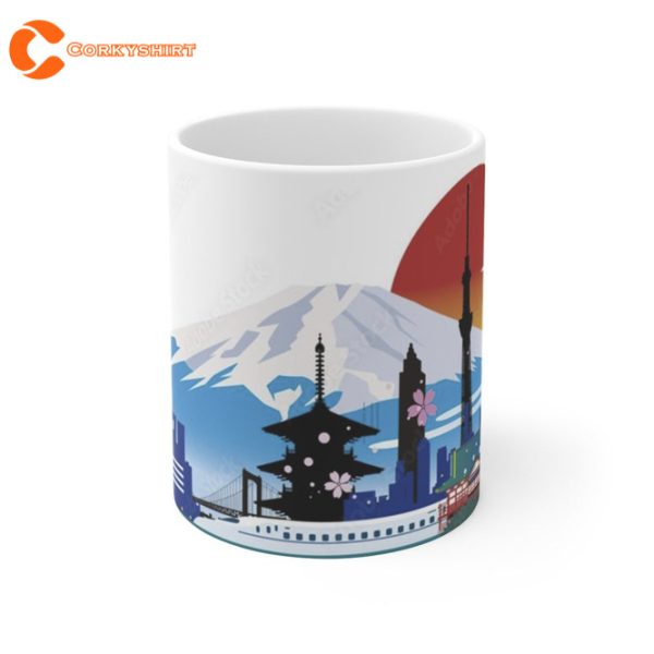 Japan Theme Mug Tokyo Travel Gift