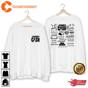 Johnny Cash Album Tracklist Country Music Shirt 3