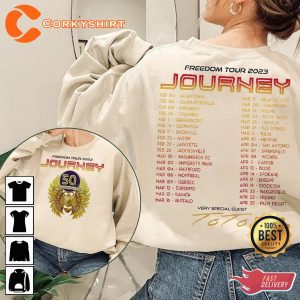 Journey 2023 Freedom World Tour Music T-shirt