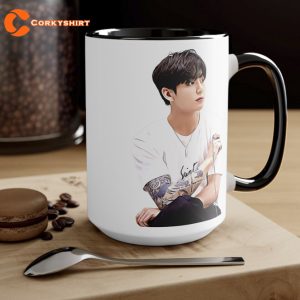 Jungkook Tattoo Arm Art Two Tone Coffee Mugs