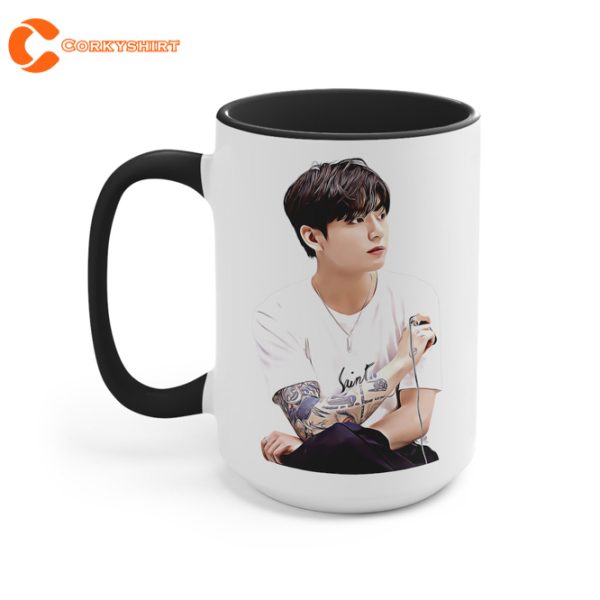 Jungkook Tattoo Arm Art Two Tone Coffee Mugs