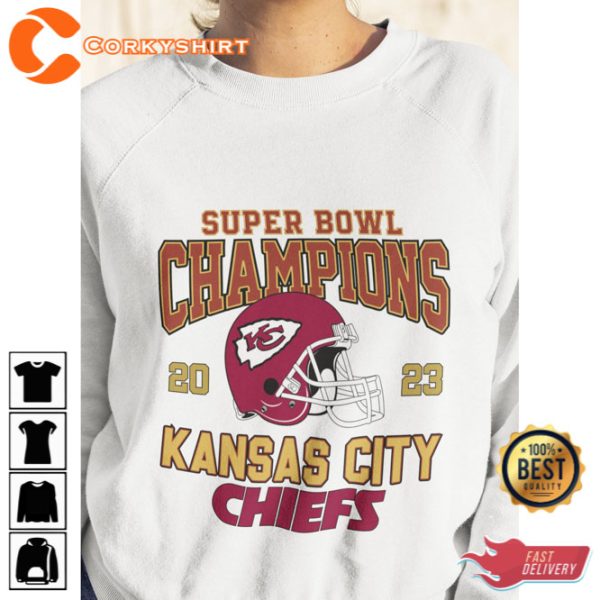 KC Chiefs Super Bowl Champions 2023 Football Sports Design Shirt