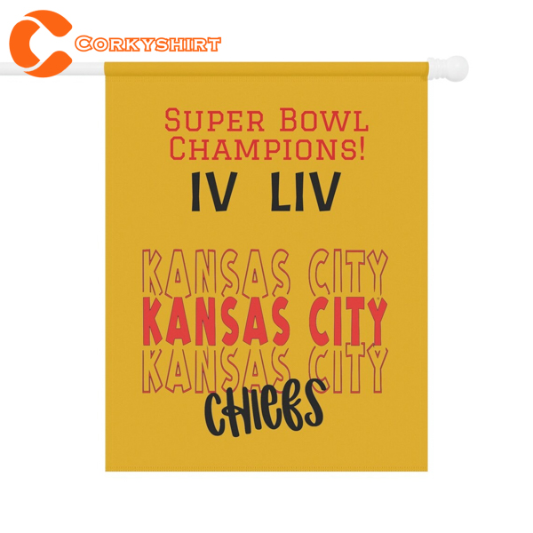 Kansas City CHIEFS Super Bowl Champions Garden House Decor Flag