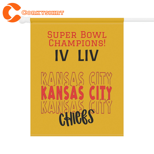 Kansas City CHIEFS Super Bowl Champions Garden House Decor Flag