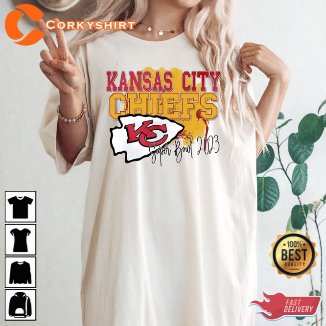 Kansas City Chiefs Superman NFL custom print graphic T-Shirt small #304