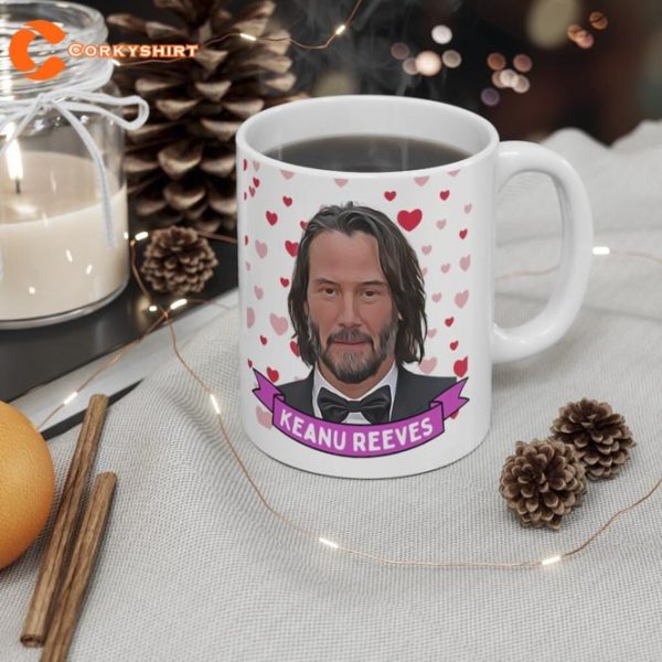 Keanu Reeves Cute Mug Gift Cool Funny Keanu Reeves Mug