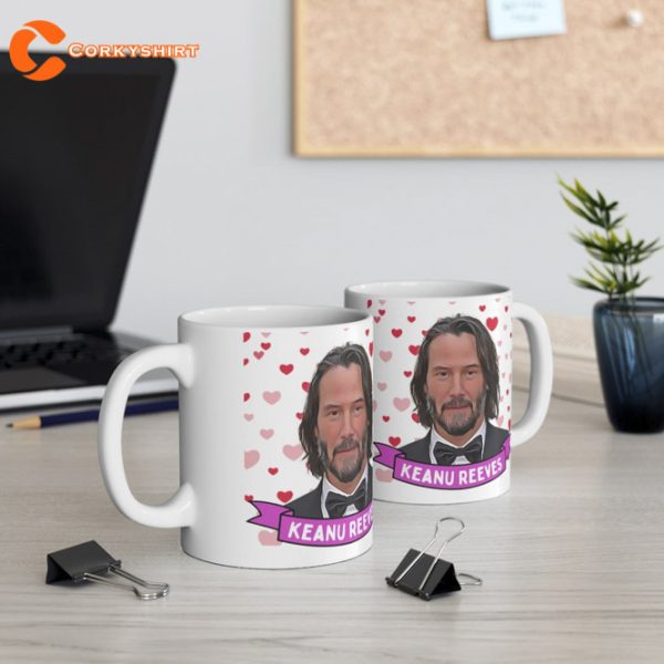 Keanu Reeves Cute Mug Gift Cool Funny Keanu Reeves Mug